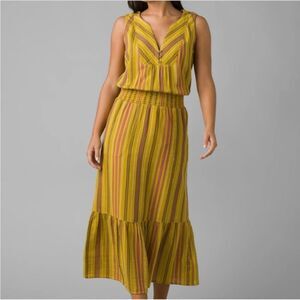 Prana California Dreaming Stripe Maxi Dress XL $99